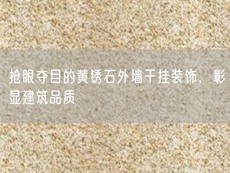 搶眼奪目的黃銹石外墻干掛裝飾，彰顯建筑品質